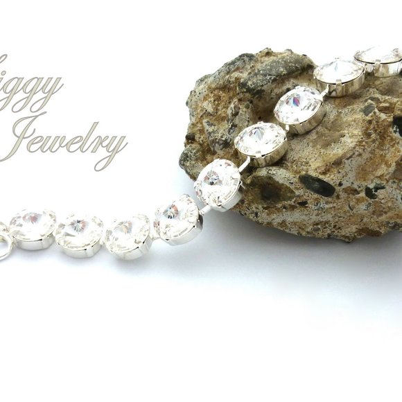 Swarovski Clear Crystal Chunky Rivoli Bracelet - Picture 7 of 10